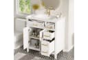 Flieks Waschtischunterschrank mit Keramik-Waschbecken Weiß Soft-Close Bild 3