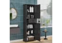 Flieks Badkommode Hochschrank Schwarz mit 5 Fächern und Schublade Bild 2