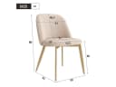 Flieks Esszimmerstuhl 4er Set Gold Metall Beige Samt Bild 4