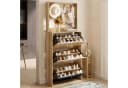 Flieks Schuhschrank mit Haken und 3 Fächern Beige Holzoptik Bild 2