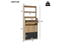 Flieks Schuhschrank mit Haken und 3 Fächern Beige Holzoptik Bild 5