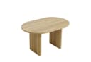 Flieks Ausziehbarer Esstisch Oval Eichenoptik MDF Bild 4