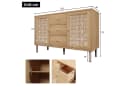 Flieks Sideboard 3 Schubladen 2 Türen Landhausstil Eiche Bild 5