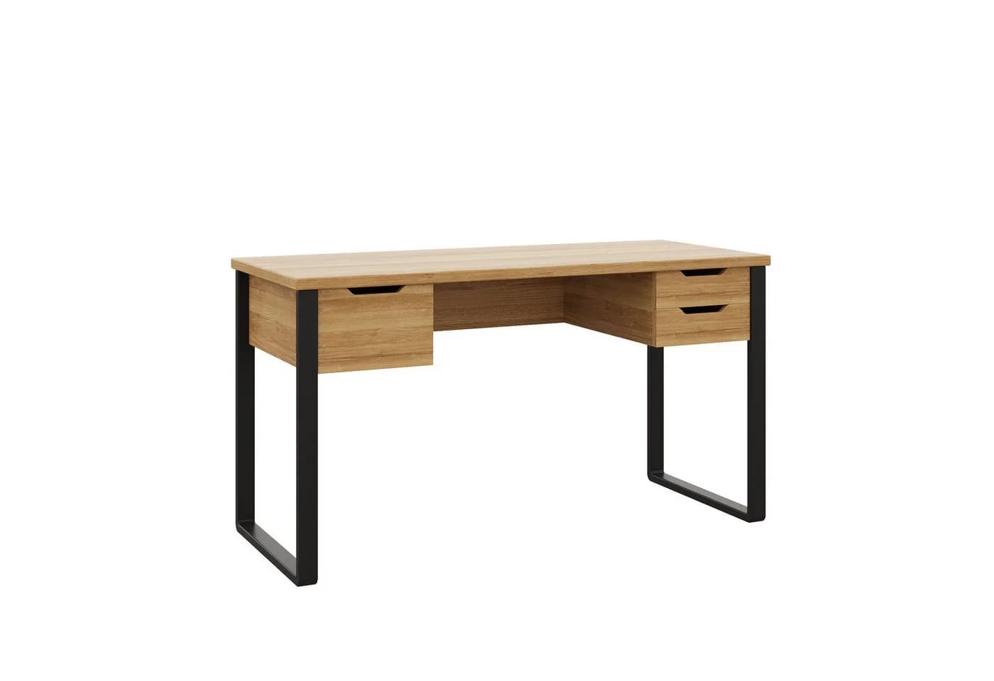 Flieks Schreibtisch Holzoptik Natur mit 3 Schubladen - Bild 5