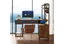 Flieks L-Form Schreibtisch Industriestil Holz Metall Braun Bild 3