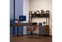 Flieks L-Form Schreibtisch Industriestil Holz Metall Braun Bild 4
