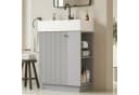 Flieks Waschtischunterschrank mit Keramikwaschbecken Grau Bild 2