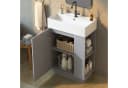 Flieks Waschtischunterschrank mit Keramikwaschbecken Grau Bild 3