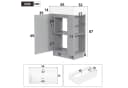 Flieks Waschtischunterschrank mit Keramikwaschbecken Grau Bild 5