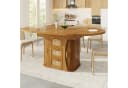 Flieks Esstisch ausziehbar Beige mit Rattan-Schubladen Bild 1