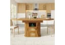 Flieks Esstisch ausziehbar Beige mit Rattan-Schubladen Bild 3