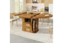 Flieks Esstisch ausziehbar Beige mit Rattan-Schubladen Bild 4