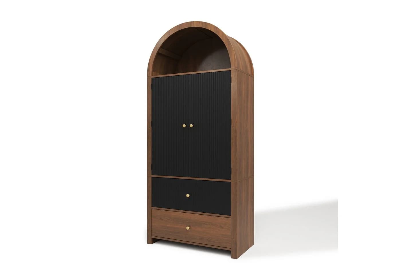 Flieks Hochschrank mit Schubladen Walnussoptik - Bild 5