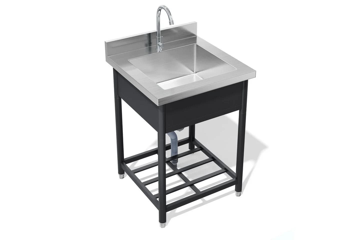 Flieks Outdoor-Küchenmodul Küchenspüle Edelstahl Schwarz - Bild 5