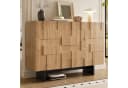 Flieks Sideboard mit geometrischer Strukturfront und verstellbaren Einlegeböden Bild 2