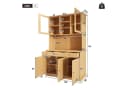 Flieks Küchenbuffet mit USB-Anschlüssen und Glastüren Natur Bild 5