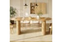 Flieks Ausziehbarer Esstisch Oval Hellnatur Beige Bild 1