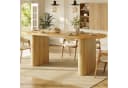 Flieks Ausziehbarer Esstisch Oval Hellnatur Beige Bild 2