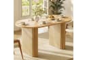Flieks Ausziehbarer Esstisch Oval Hellnatur Beige Bild 3