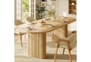 Flieks Ausziehbarer Esstisch Oval Hellnatur Beige Bild 4