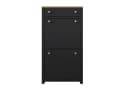 Flieks Schuhschrank mit Schublade und Klappen Schwarz Bild 4