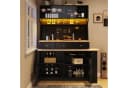 Flieks Buffet Küchenschrank mit drehbarem Esstisch & LED-Beleuchtung Schwarz Bild 3