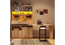Flieks Küchenbuffet mit drehbarem Esstisch & LED-Beleuchtung Beige Bild 1