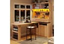 Flieks Küchenbuffet mit drehbarem Esstisch & LED-Beleuchtung Beige Bild 2