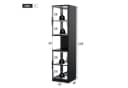 Flieks Eckvitrine Glasvitrine mit LED-Beleuchtung und Glastüren Schwarz Bild 5