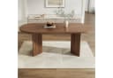 Flieks Esstisch oval Landhausstil Walnussfarbe Bild 2