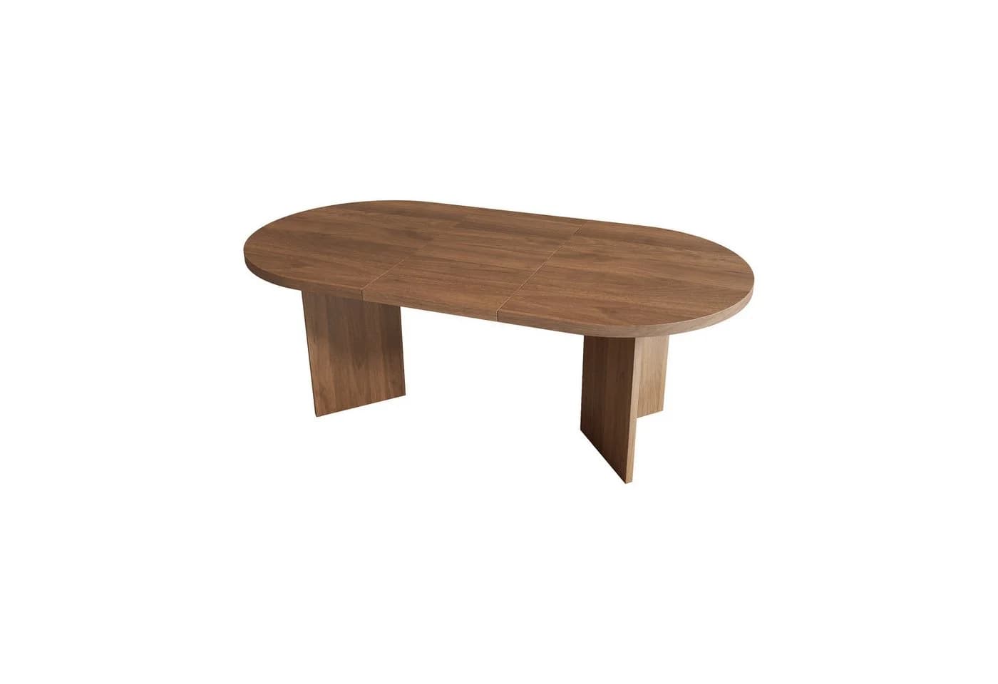 Flieks Esstisch oval Landhausstil Walnussfarbe - Bild 4