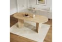 Flieks Esstisch oval Landhausstil Eichenfarbe Holzoptik Bild 3