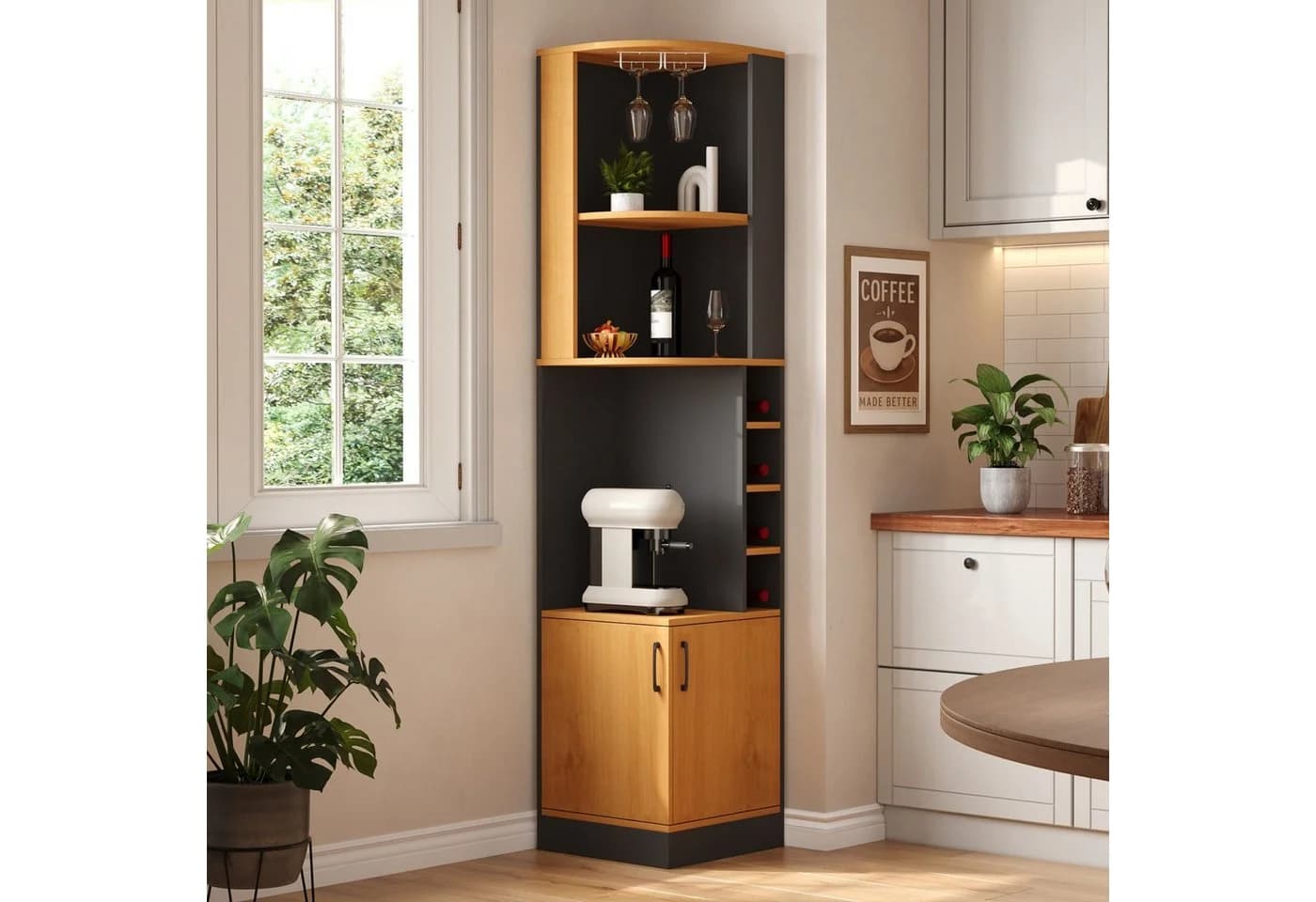 Flieks Eckschrank Hochschrank Schwarz Landhausstil - Bild 2