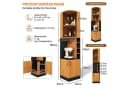 Flieks Eckschrank Hochschrank Landhausstil Natur mit Weinglasregal Bild 5