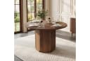 Flieks Runder Esstisch Walnussholzfarbe Modern Bild 1