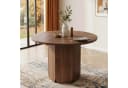 Flieks Runder Esstisch Walnussholzfarbe Modern Bild 2