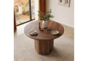 Flieks Runder Esstisch Walnussholzfarbe Modern Bild 3