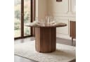 Flieks Runder Esstisch Walnussholzfarbe Modern Bild 4