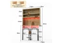 Flieks Küchenbuffet Hochschrank Weiß mit LED, Steckdose & Weinregal Bild 5