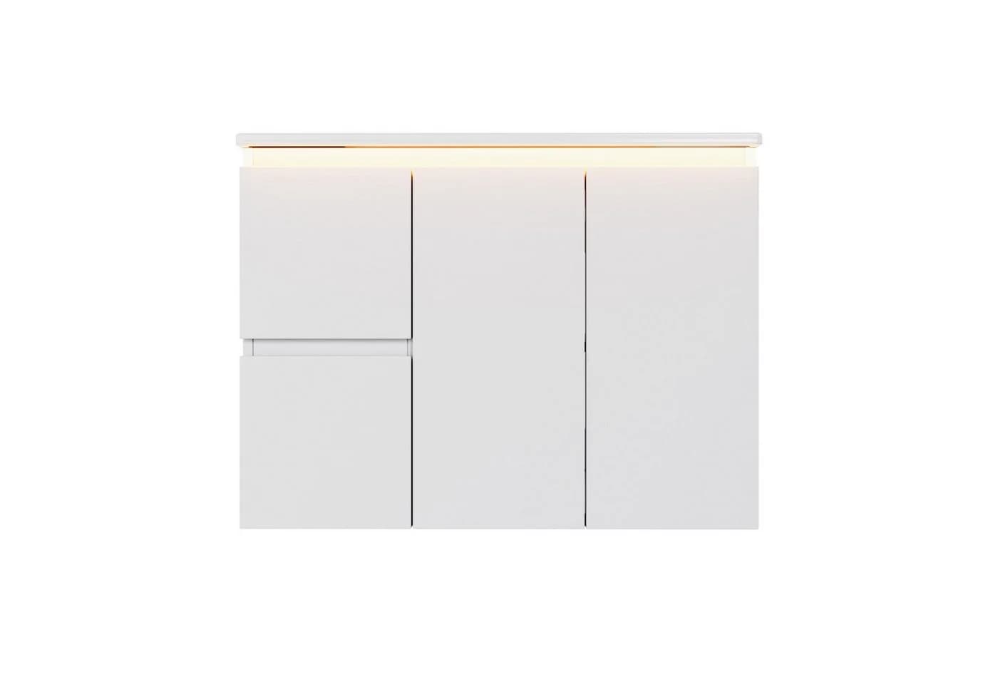 Flieks Waschtischunterschrank mit LED-Sensor und Waschbecken Weiß - Bild 5