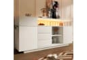 Flieks Sideboard Weiß mit LED-Beleuchtung und Schubladen Bild 2