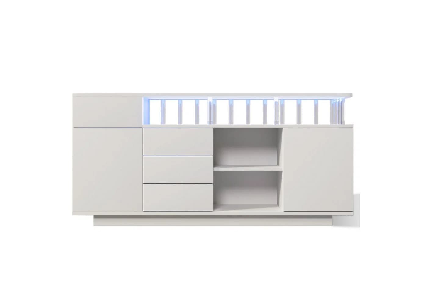 Flieks Sideboard Weiß mit LED-Beleuchtung und Schubladen - Bild 5