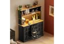 Flieks Küchenbuffet Retro Schwarz mit LED & Steckdose Bild 3