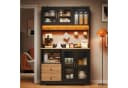 Flieks Küchenbuffet Hochschrank Holzoptik mit LED & Steckdose Bild 3