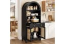 Flieks Hochschrank mit Rattan-Doppeltüren und verstellbaren Ablagen Bild 4