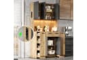Flieks Küchenbuffet Hochschrank mit LED-Beleuchtung und Steckdose Bild 2