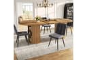 Flieks Ausziehbarer Küchentisch Holzoptik Oval Dunkelnatur Bild 3