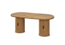 Flieks Ausziehbarer Küchentisch Holzoptik Oval Dunkelnatur Bild 5