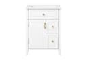 Flieks Waschtischunterschrank mit Keramik-Waschbecken Weiß Soft-Close Bild 4