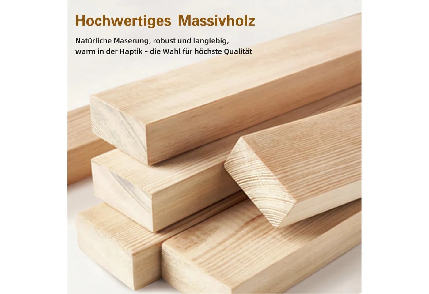 Flieks Klappbarer Polsterstuhl 2er Set Massivholz Leinen Beige - Bild 5